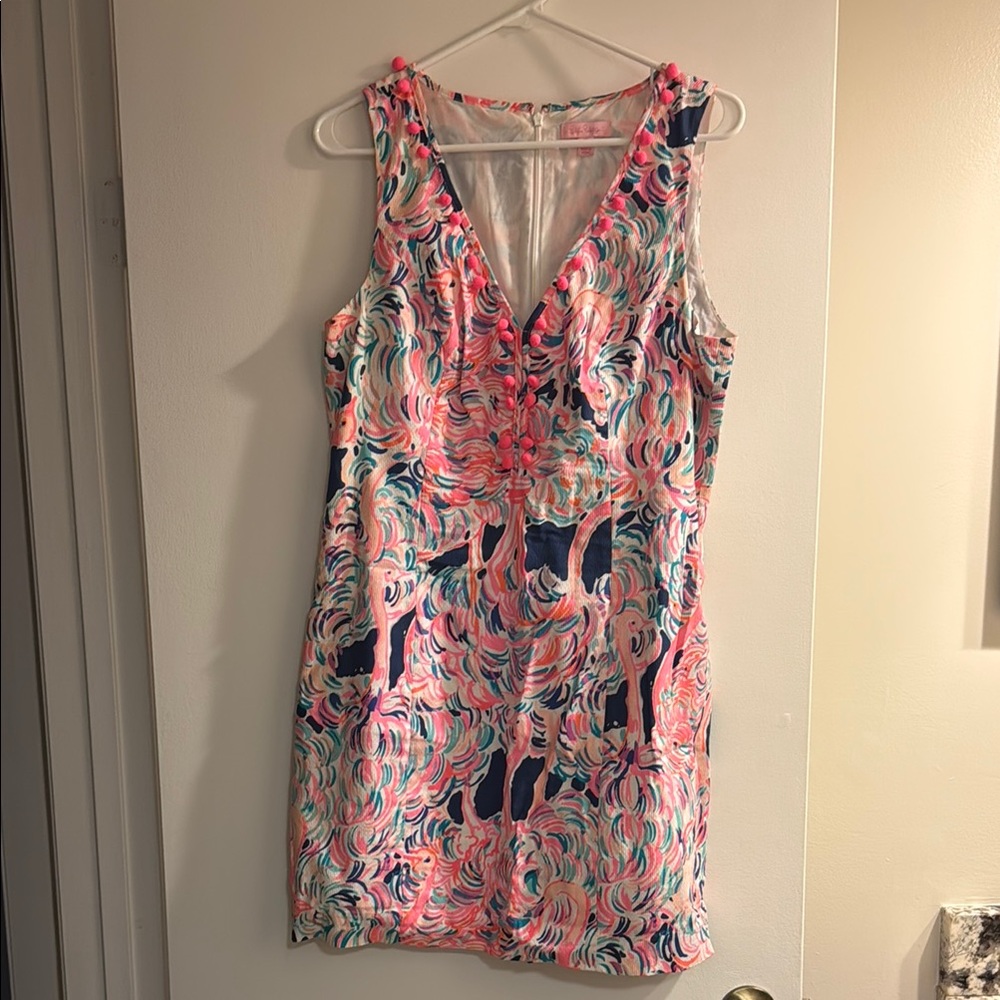 Lilly Pulitzer Pink and Blue Sleeveless Sundress